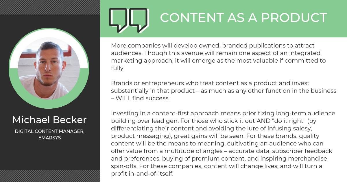 Michael Becker’s Content as a Product contribution in a MightyGuides project