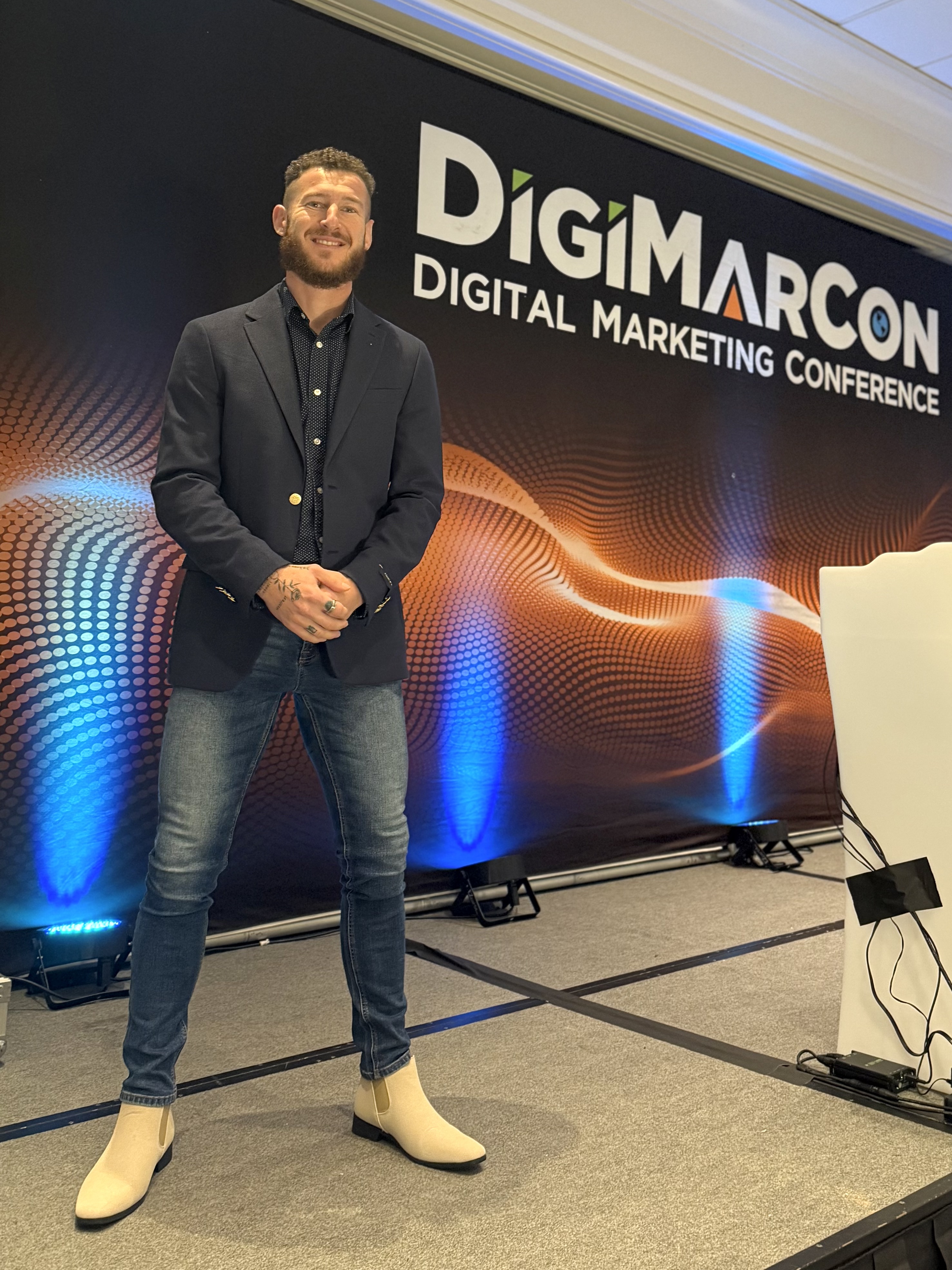 Michael Becker speaking at DigiMarCon