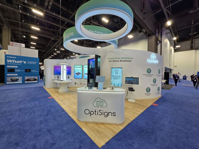 OptiSigns experiential booth at the NACS conference