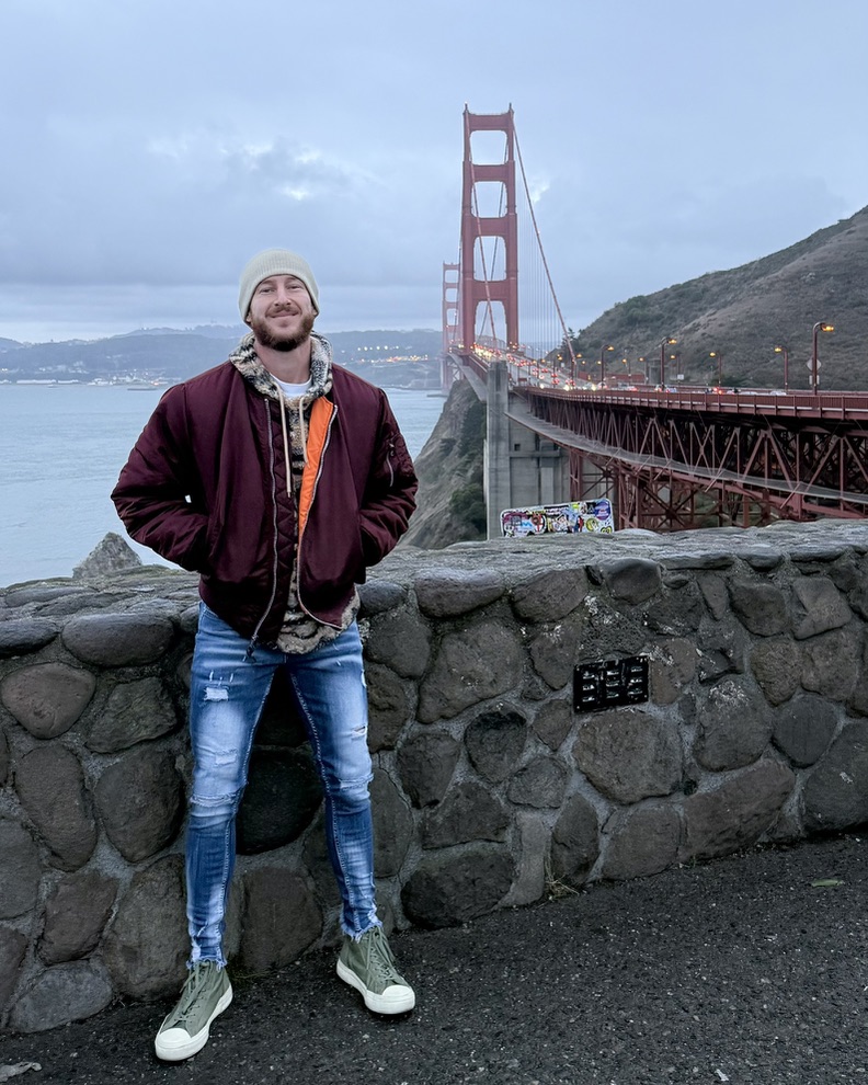 Michael Becker at the Golden Gate Bridge in San Francisco