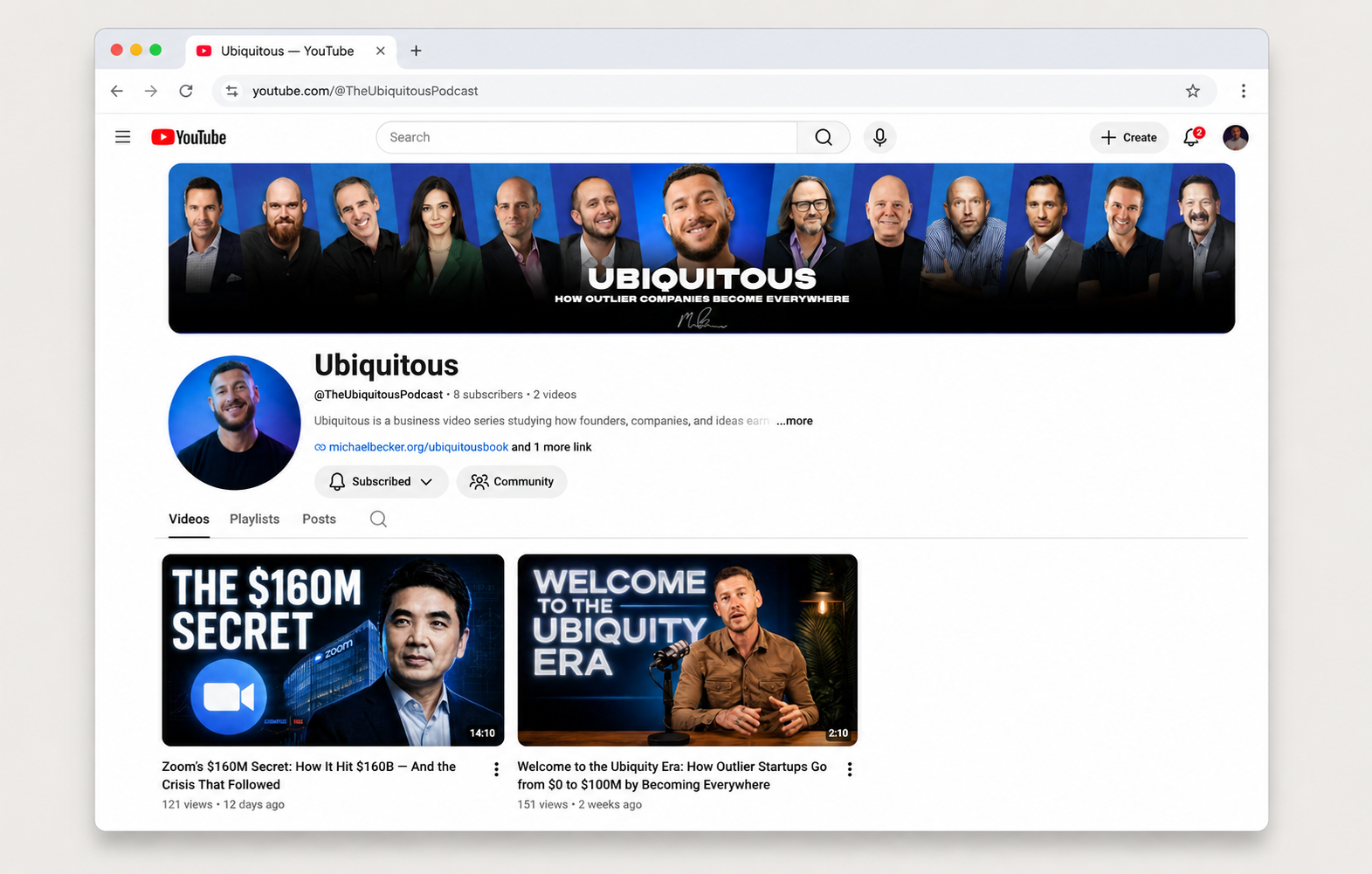 The Ubiquitous YouTube channel