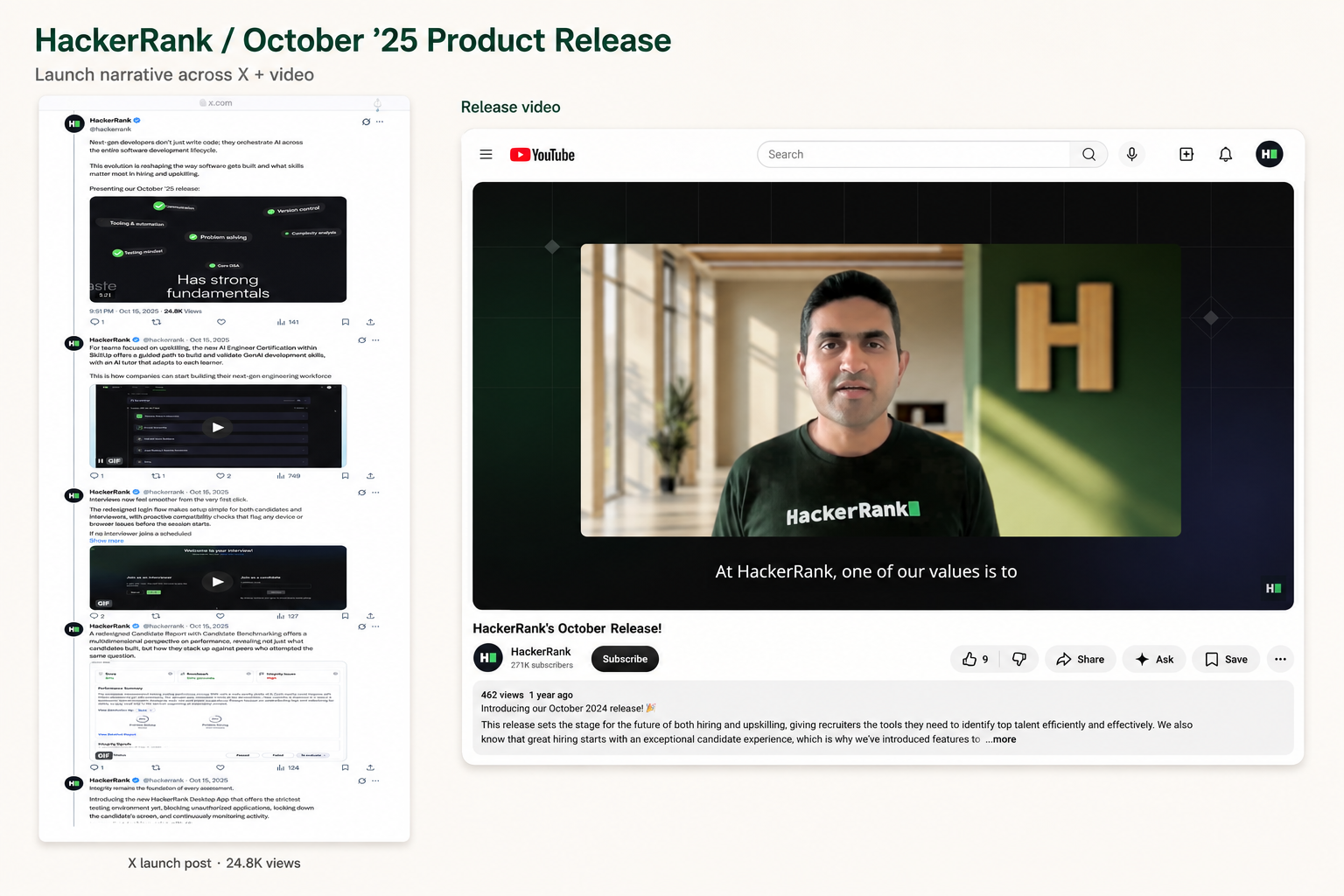 October 2025 HackerRank product release thread and teaser video