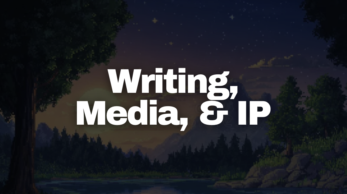 Writing, media and intellectual property portfolio