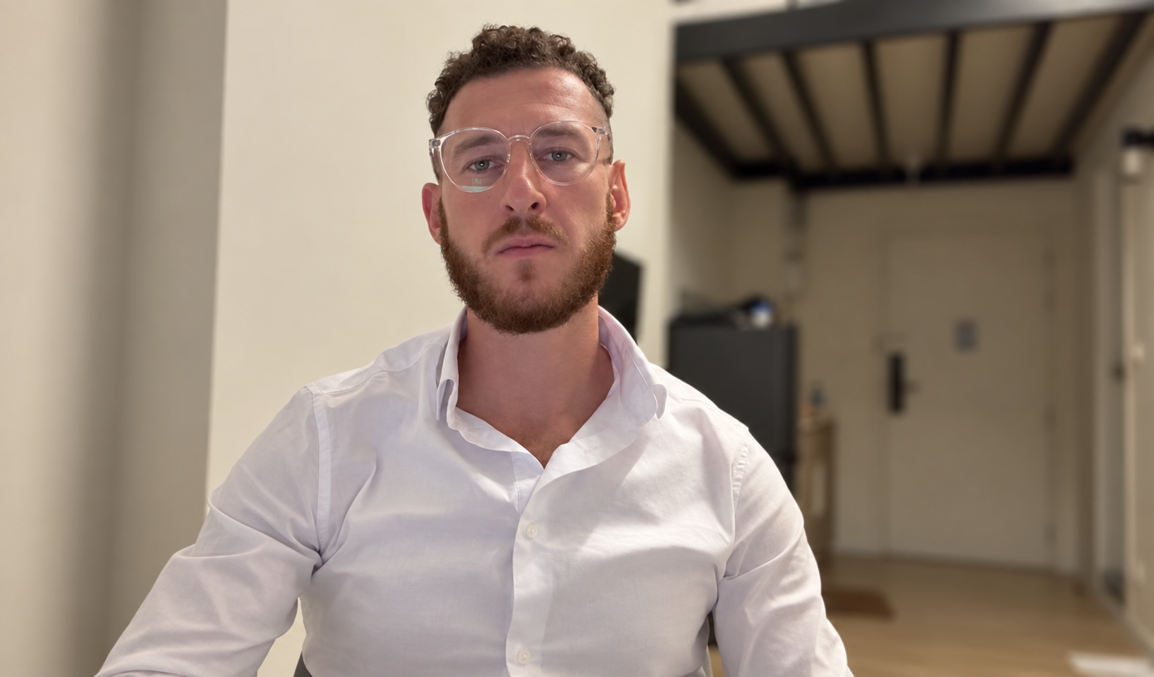 Michael Becker warmly lit founder-side M&A advisory portrait